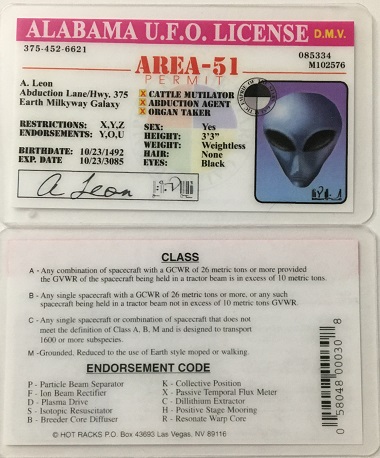 alien, ufo, ufo license, 
